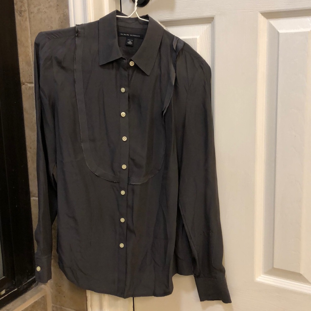 Banana Republic grey button down
